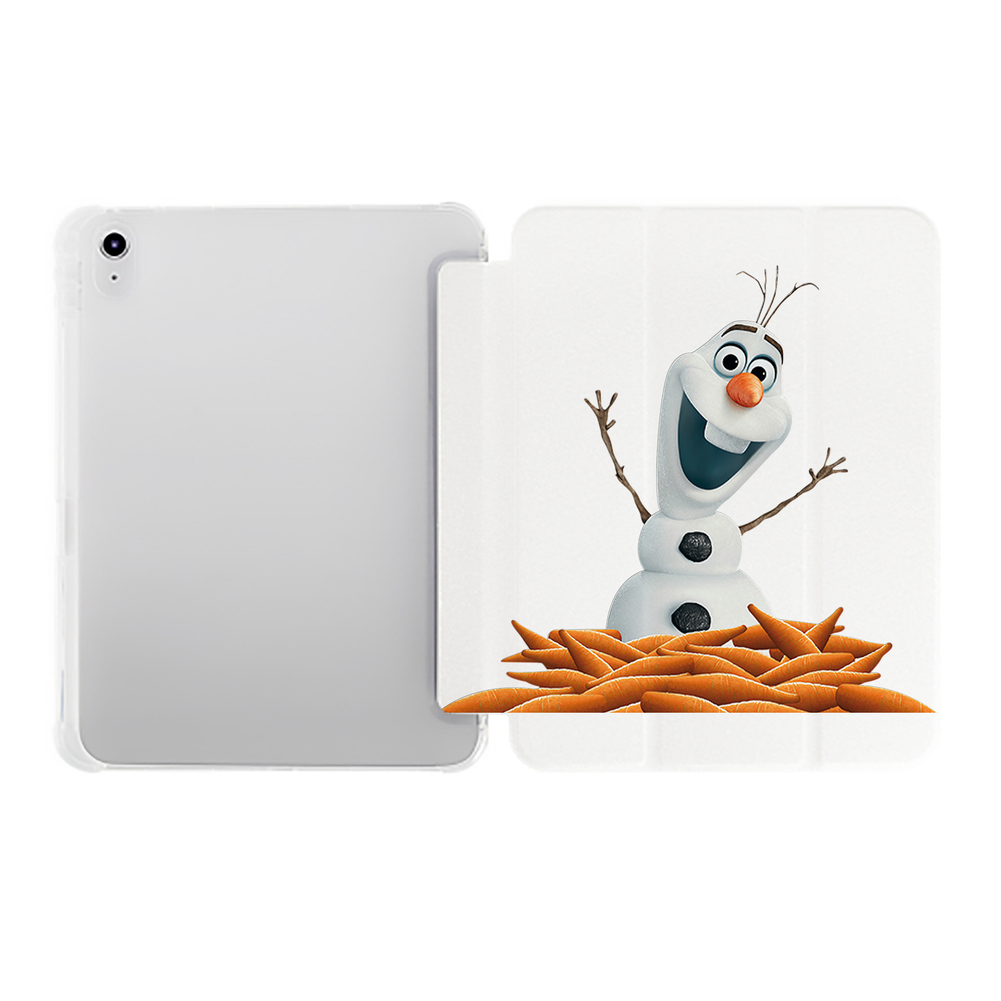 （画像用） アナと雪の女王 アンナ エルサ Frozen Anna Elsa IPad ケース ペン収納付き 三つ折りスタンド PUレザー×シリコン 対応機種9.5/10.5/10.9インチ